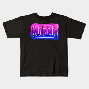 Queer! Bi Flag! Kids T-Shirt